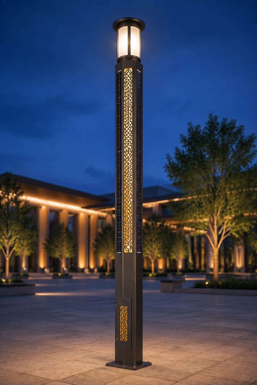 ZOLARIS Luminaire Smart Solar pole with integrated photovoltaic technology